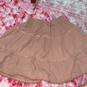 Mauve tiered pink skirt